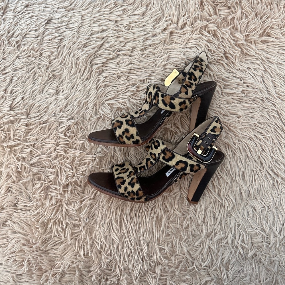 Manolo Blahnik Leopard Print calf hair Heels